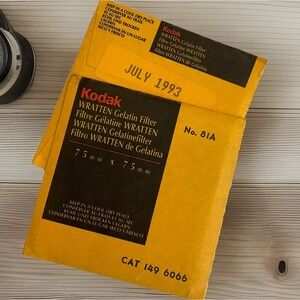 Kodak Wratten 81A Gelatin‎ Filter 149 6066  75x75mm 1993 Sealed New